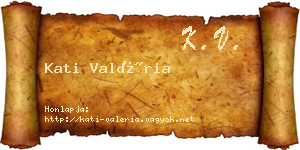 Kati Valéria névjegykártya