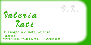valeria kati business card